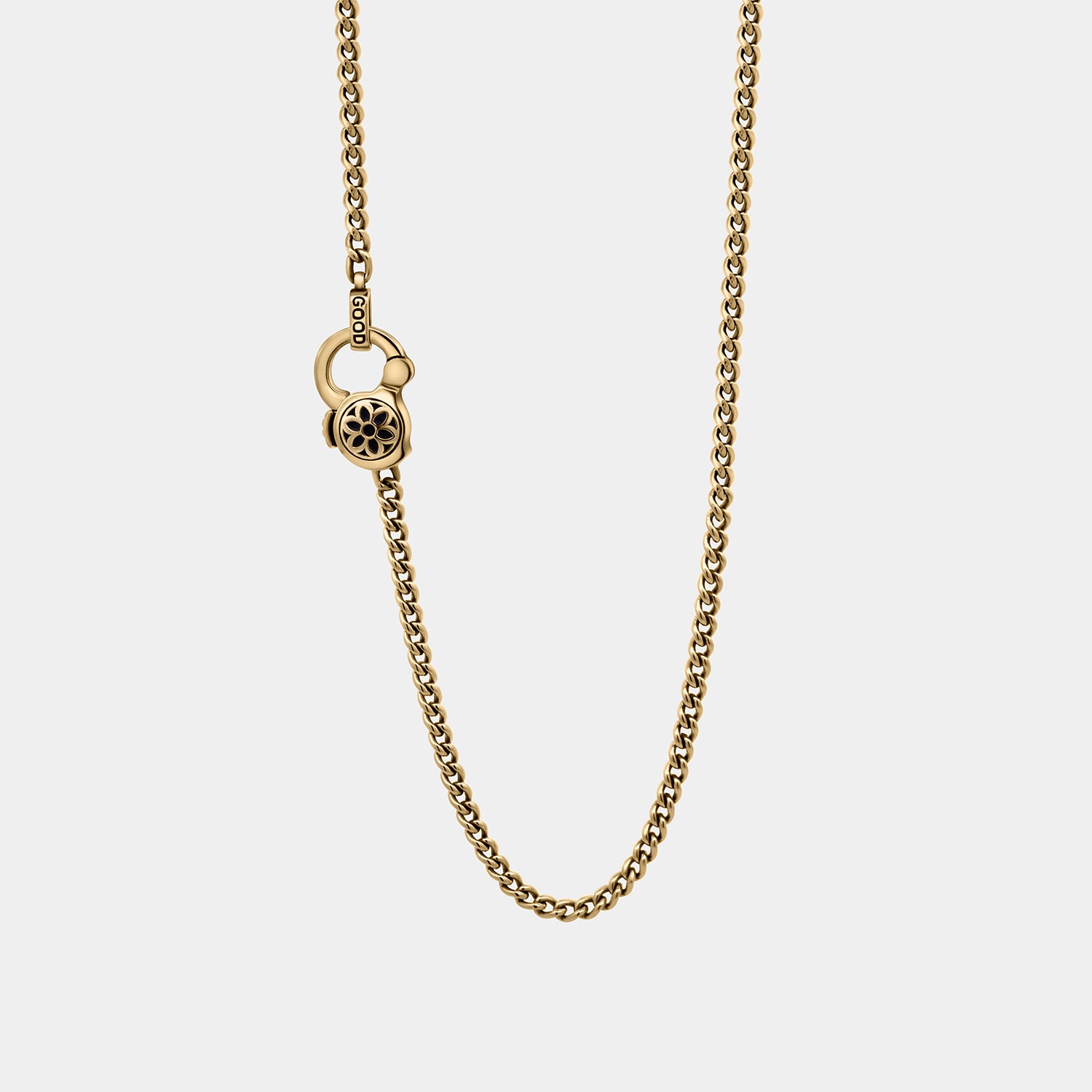 18k curb 2024 link necklace