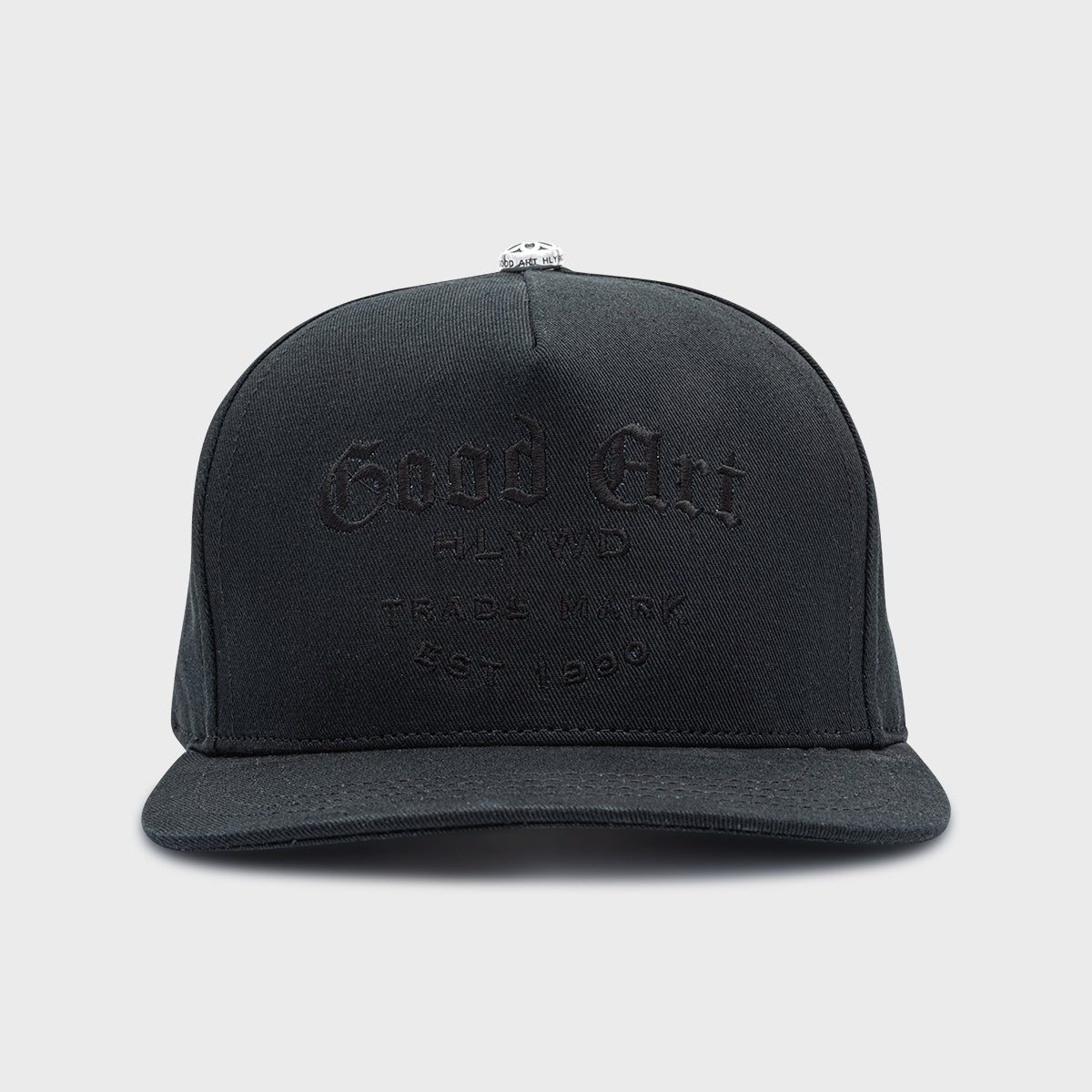 All Black High Crown Snapback Cap - Order Now!