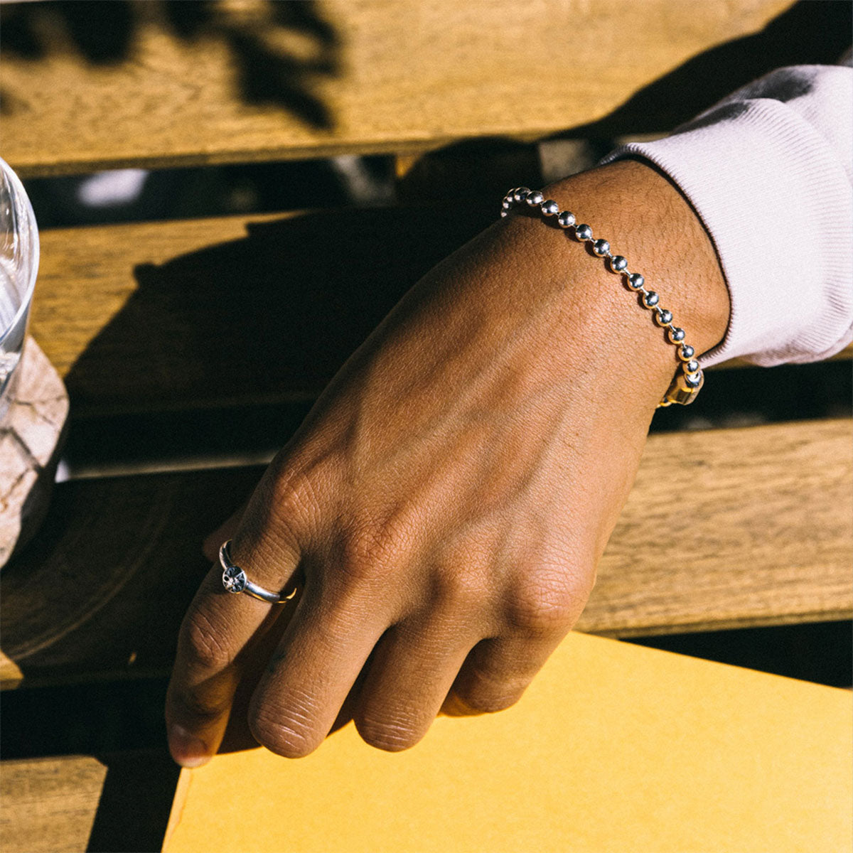 Ball and clearance chain bracelet